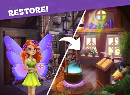 butterfly garden mystery scapes match 3 story MOD APK Android