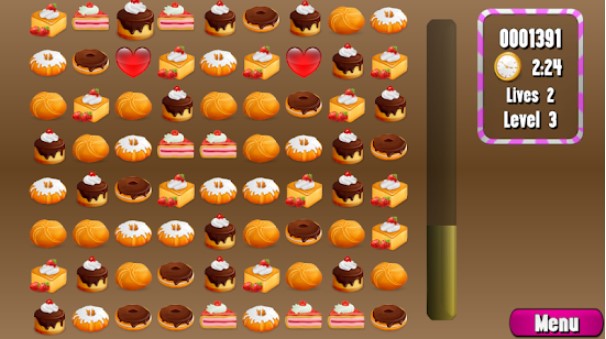 Gameplay screenshot from cake match 3 premium for Android