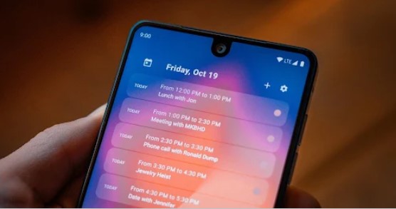 Gameplay screenshot from calendar widget by home agenda for Android
