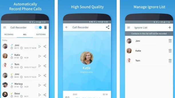Gameplay screenshot from call recorder Automatic for Android