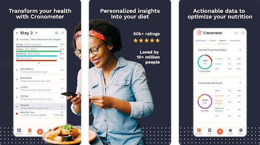 Gameplay screenshot from calorie counter by cronometer for Android