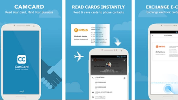 Gameplay screenshot from camcard business card reader for Android