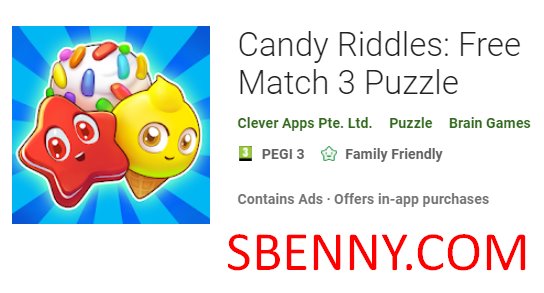 Adivinanzas de dulces gratis Match 3 Puzzle