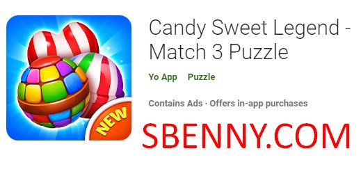Süßigkeiten süße Legende Match 3 Puzzle