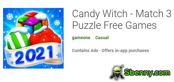 Candy strega abbina 3 giochi puzzle gratuiti