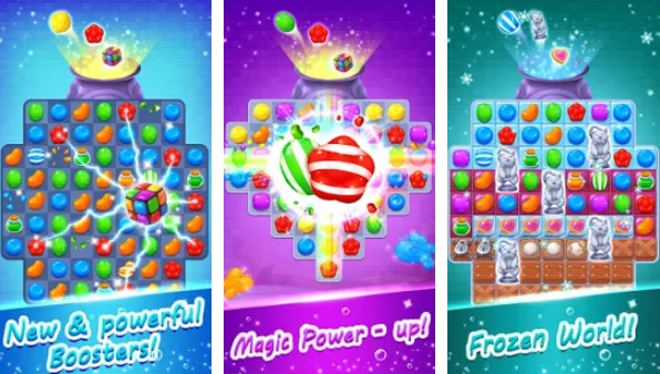 Gameplay screenshot from candy witch match 3 puzzle free games for Android