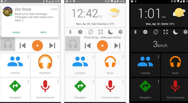 Gameplay screenshot from car dashdroid car infotainment for Android