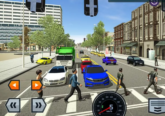 Gameplay screenshot from car driving school simulator for Android