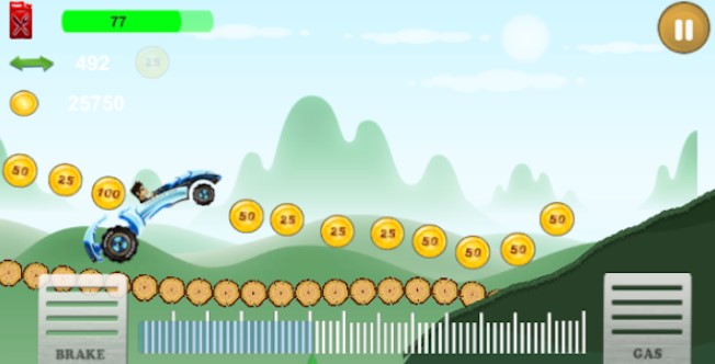 Gameplay screenshot from car hill racing for Android