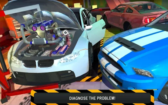 Gameplay screenshot from car mechanic job simulator for Android