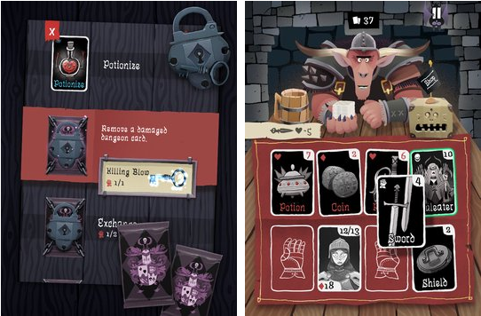 Gameplay screenshot from card crawl for Android