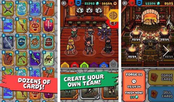 Gameplay screenshot from card heroes battle online for Android