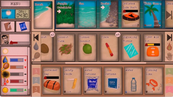 Gameplay screenshot from card survival tropical island for Android