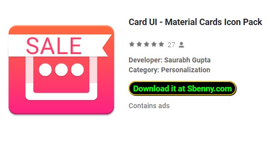 card ui material cards icon pack