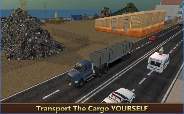 Gameplay screenshot from cargo ship manual crane 17 for Android