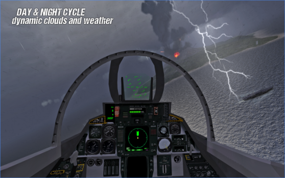 Gameplay screenshot from carrier landings pro for Android