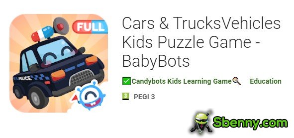 자동차와 트럭 차량 키즈 퍼즐 게임 베이비 봇
