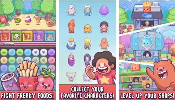 Gameplay screenshot from cartoon network match land for Android