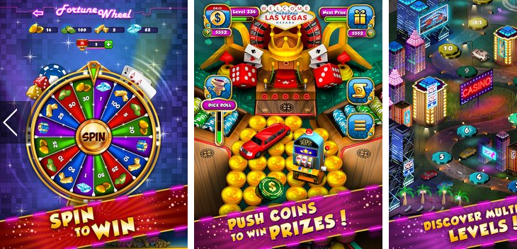Gameplay screenshot from casino vegas coin party dozer for Android