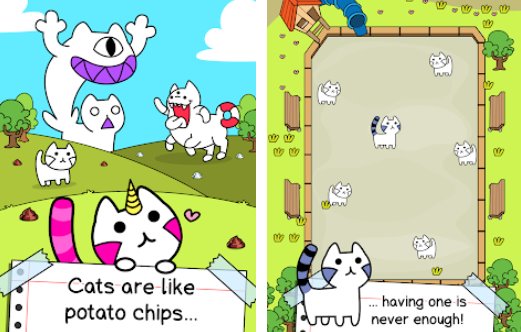 Gameplay screenshot from cat evolution cute kitty collecting game for Android