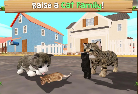 Gameplay screenshot from cat sim online play with cats for Android