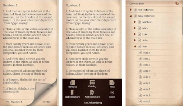 Gameplay screenshot from catholic bible free for Android