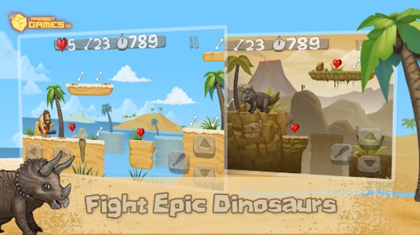 Gameplay screenshot from caveman chuck adventure for Android