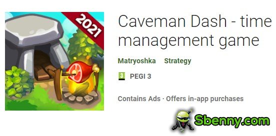 caveman dash time management game
