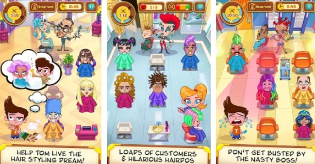 Gameplay screenshot from cheating tom 4 hair stylist wannabe for Android
