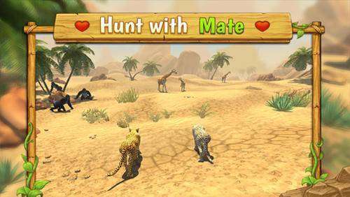 Gameplay screenshot from cheetah family sim for Android