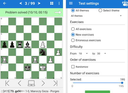Gameplay screenshot from chess capturing pieces 1 for Android