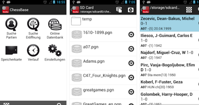 Gameplay screenshot from chessbase online for Android