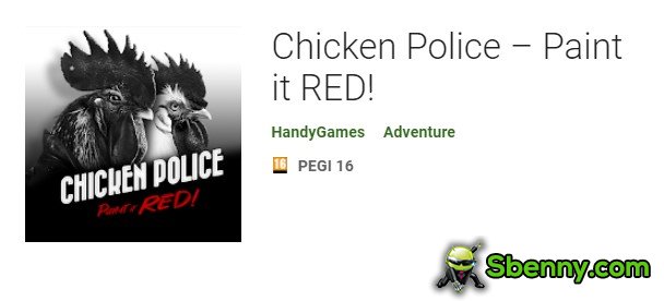 la polizia di pollo lo dipinge di rosso