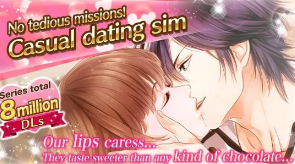 Gameplay screenshot from chocolate temptation otome games visual novels for Android