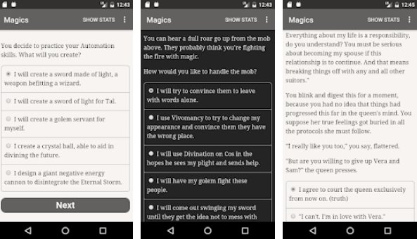 Gameplay screenshot from choice of magics for Android