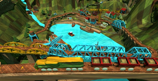 Gameplay screenshot from choochoo premium cute wooden trains for kids for Android
