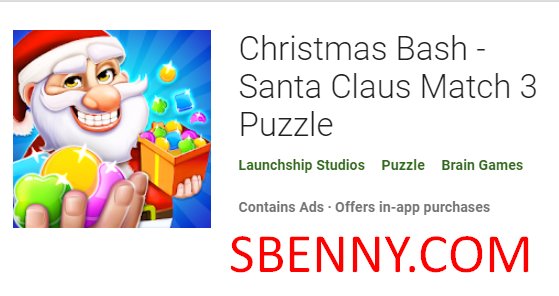 Christmas bash santa claus match 3 puzzle