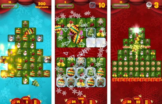 Gameplay screenshot from christmas puzzle premium for Android