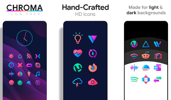 chroma icon pack MOD APK Android