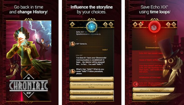 chroniric time traveler interactive story