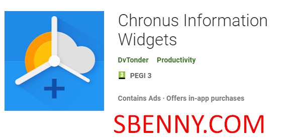 widget informativi di chronus