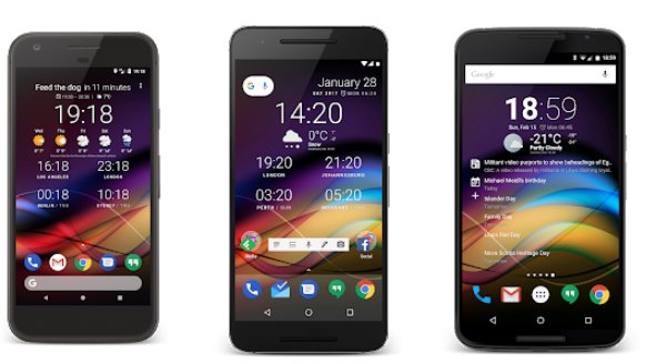 Gameplay screenshot from chronus information widgets for Android