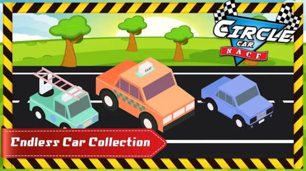 Gameplay screenshot from circle car race infinite loop highway racing for Android