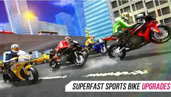 Gameplay screenshot from city bike race for Android