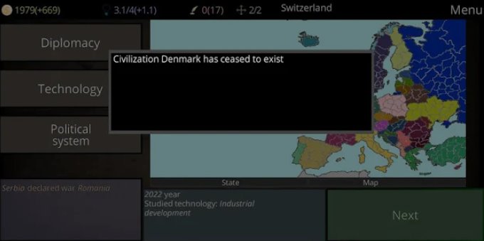 Gameplay screenshot from civilization path for Android