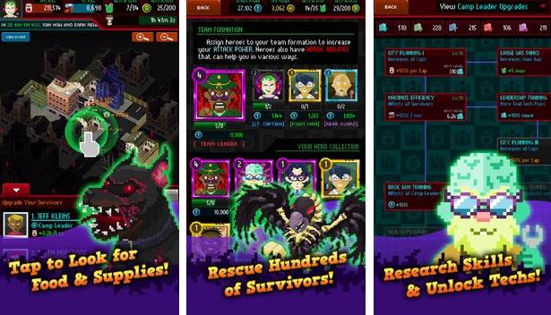 Gameplay screenshot from clicker of the dead zombie idle game for Android