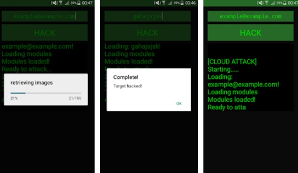 Gameplay screenshot from cloud hacker simulator for Android