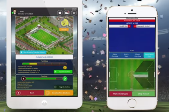Gameplay screenshot from club Soccer director soccer club manager sim for Android