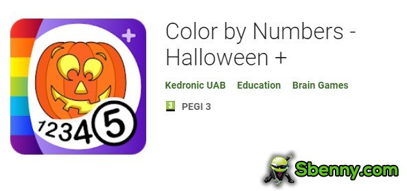 color by numbers halloween plus