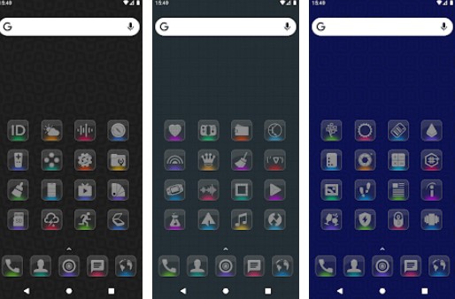 Gameplay screenshot from color gloss icon pack for Android